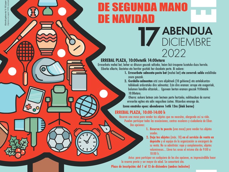 Abierto el plazo de inscripciones en el Mercado de Segunda Mano de Navidad Cartel