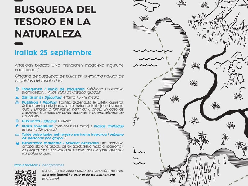 Gincana "Búsqueda del tesoro en la naturaleza" cartel