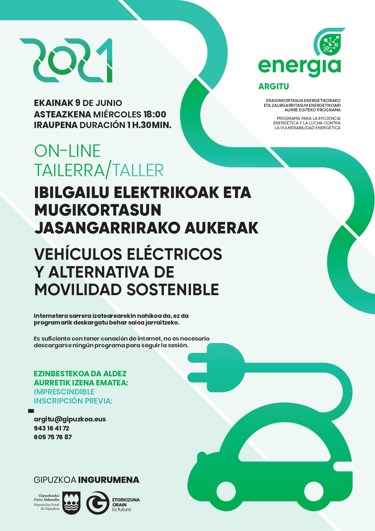 Taller on-line: Vehículos eléctricos y alternativas de movilidad sostenible