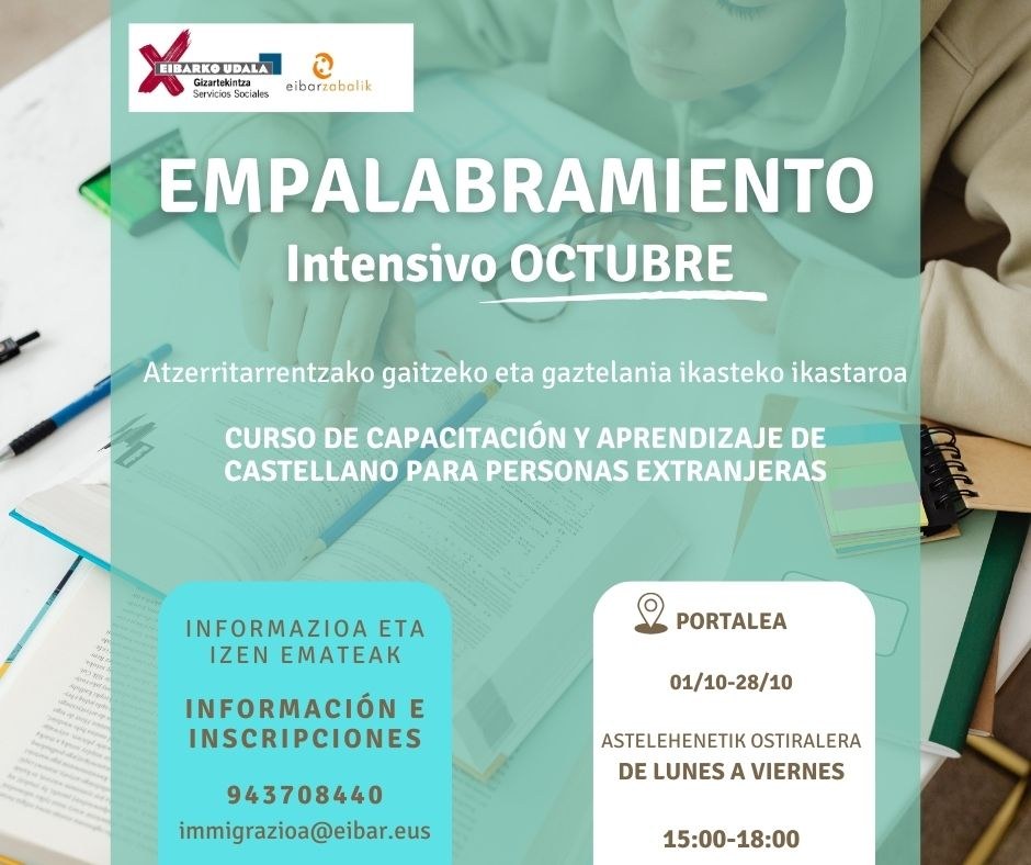 Abierta la inscripción para el curso de castellano intensivo de octubre Inscripciones abiertas para el curso de castellano intensivo de octubre