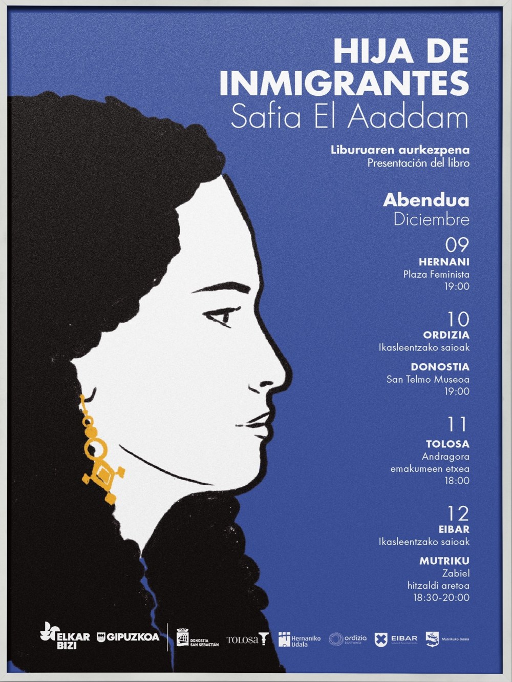 Charla de la escritora Safia El Aaddam con el alumnado de Azitain-Instituto Municipal de Formación Profesional Básica Gira de Safia El Aaddam por Gipuzkoa