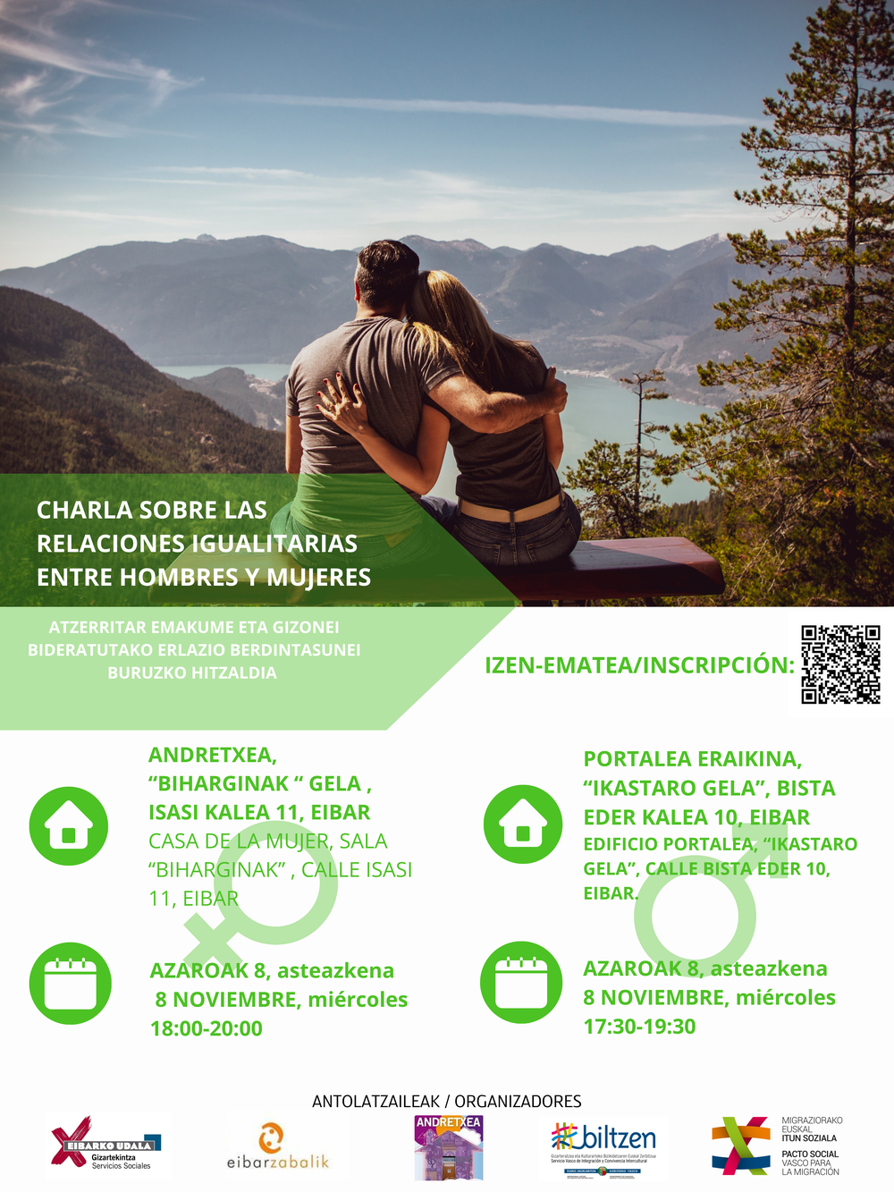 Con el fin de generar espacios seguros en los que las personas participen con la mayor de las libertades posibles, estos se diferenciaran por sexo. Así, en el caso del espacio orientado y conformado por mujeres, se tratarán temáticas como el contexto soci