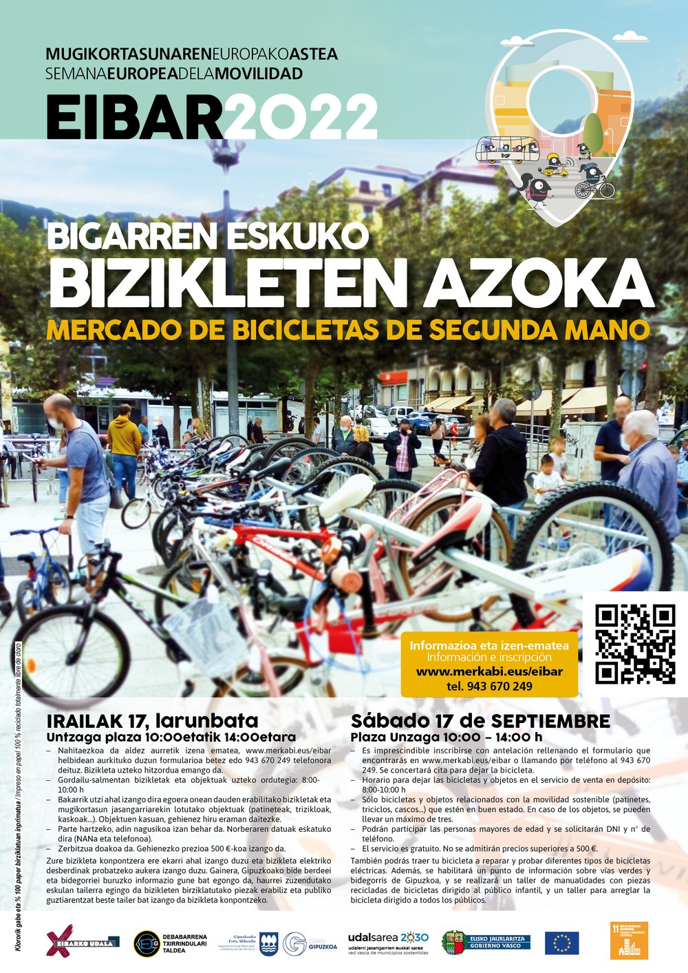 Continua abierto el plazo para inscribirse en el "Mercado de bicicletas de segunda mano" del sábado, 17 de septiembre cartel