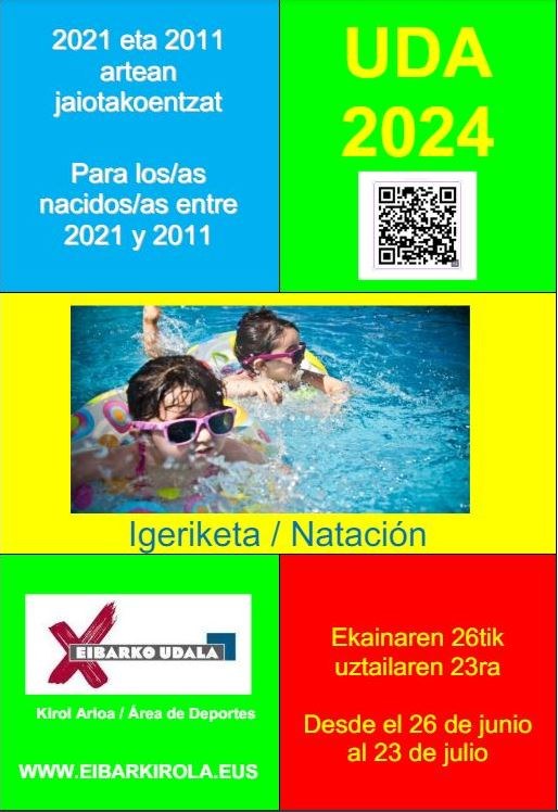 Cursos de natación de verano CARTEL