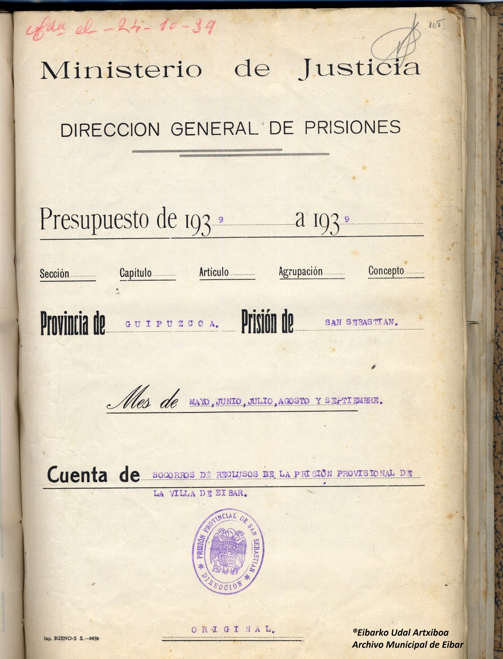 El Archivo Municipal de Eibar publica los nombres de los detenidos en la Prisión Provisional de la Villa de Eibar una vez finalizada la Guerra Civil. El Archivo Municipal de Eibar publica los nombres de los detenidos en la Prisión Provisional de la Villa de Eibar una vez finalizada la Guerra Civil.