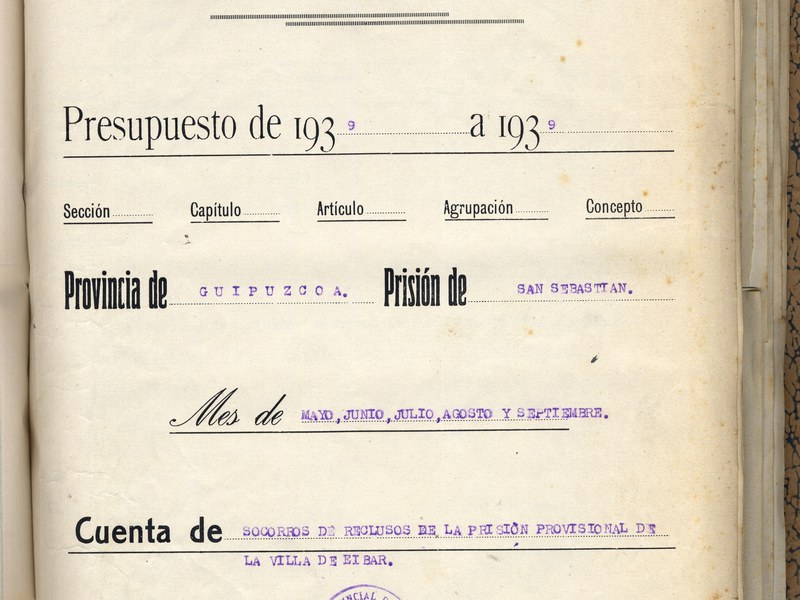 El Archivo Municipal de Eibar publica los nombres de los detenidos en la Prisión Provisional de la Villa de Eibar una vez finalizada la Guerra Civil. El Archivo Municipal de Eibar publica los nombres de los detenidos en la Prisión Provisional de la Villa de Eibar una vez finalizada la Guerra Civil.