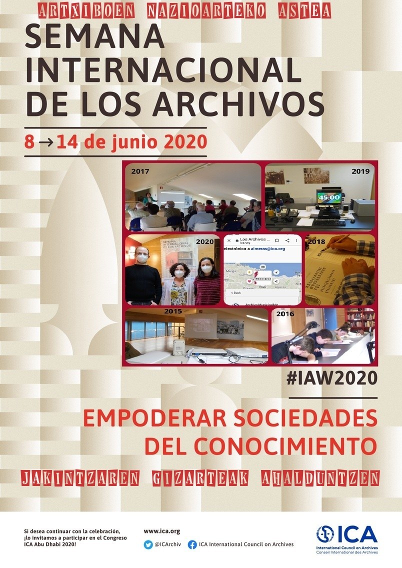 El Archivo Municipal de Eibar se une a la celebración del Día Internacional de los Archivos El Archivo Municipal de Eibar se une a la celebración del Día Internacional de los Archivos.