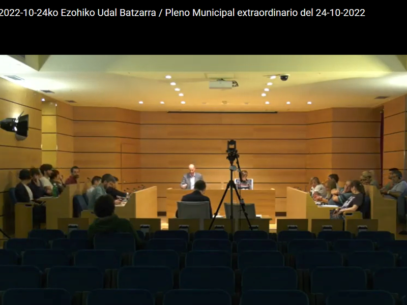 Imagen del Pleno Municipal extraordinario celebrado el 24 de octubre de 2022.