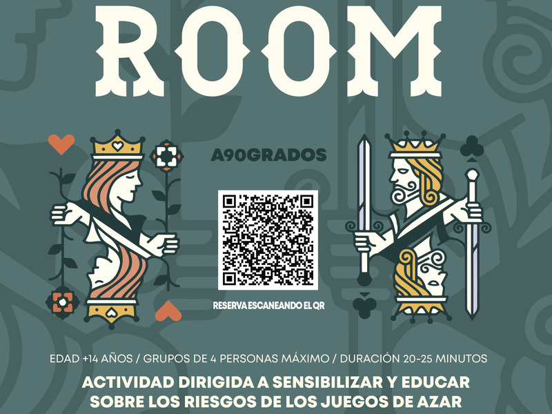 Cartel con los días y el horario para el Escape Room