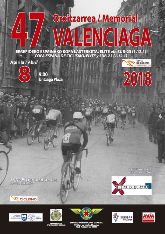 La presentación de la 47º edición del Memorial Valenciaga podrá verse en directo esta tarde a través de la web municipal