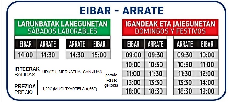 Ampliación del servicio de autobuses Eibar-Arrate