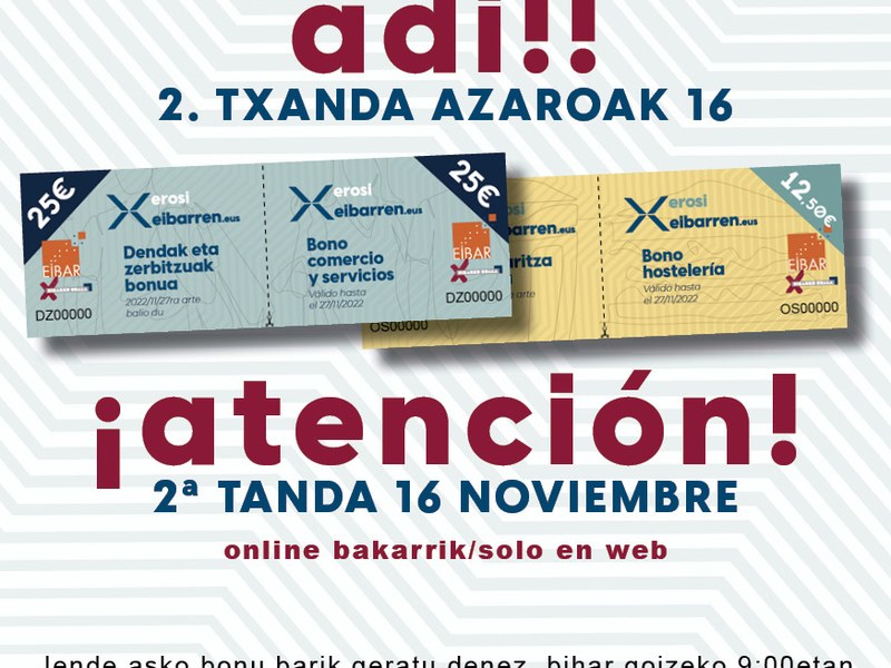 Mañana, nueva remesa de bonos a la venta Mañana, nueva remesa de bonos a la venta
