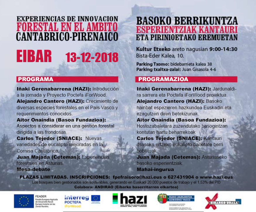 Portalea acogerá este jueves una jornada sobre "Experiencias de innovación forestal en el ámbito Cantábrico-Pirenáico"