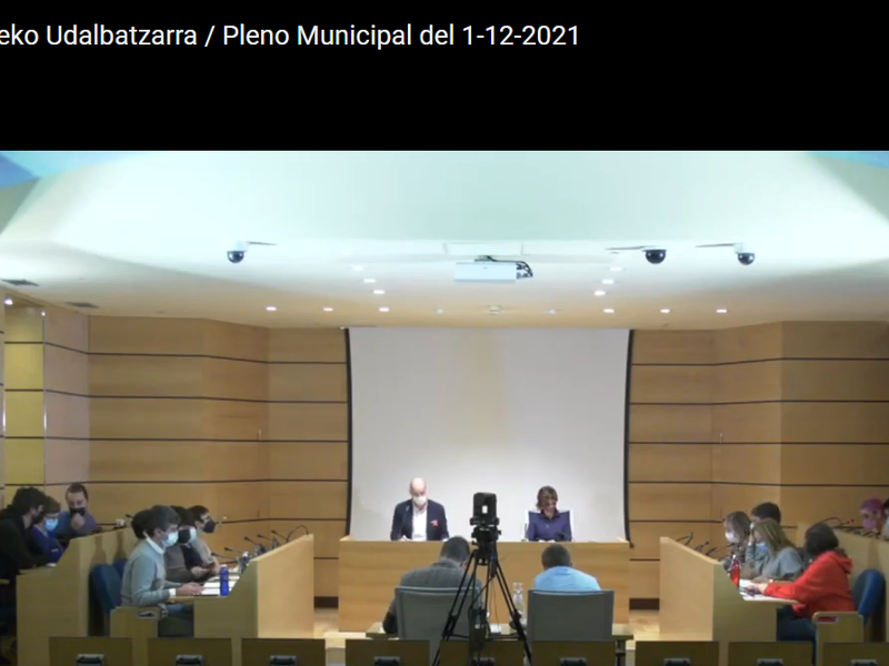 Pleno Municipal celebrado el 1 de diciembre de 2021.