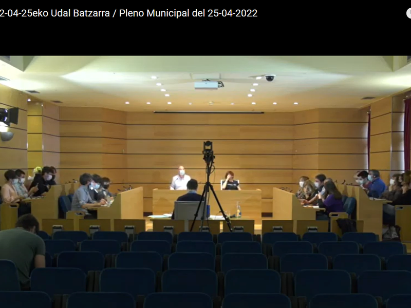 Imagen de la sesión de Pleno del 25 de abril de 2022