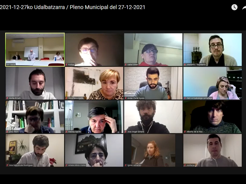 Pleno Municipal celebrado el 27 de diciembre de 2021.