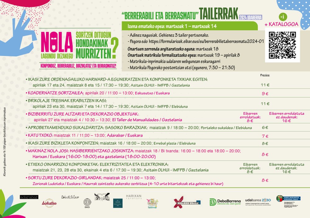 Se amplía el plazo de inscripción en tres talleres “Reutiliza y Reinventa” hasta el 1 de abril imagen