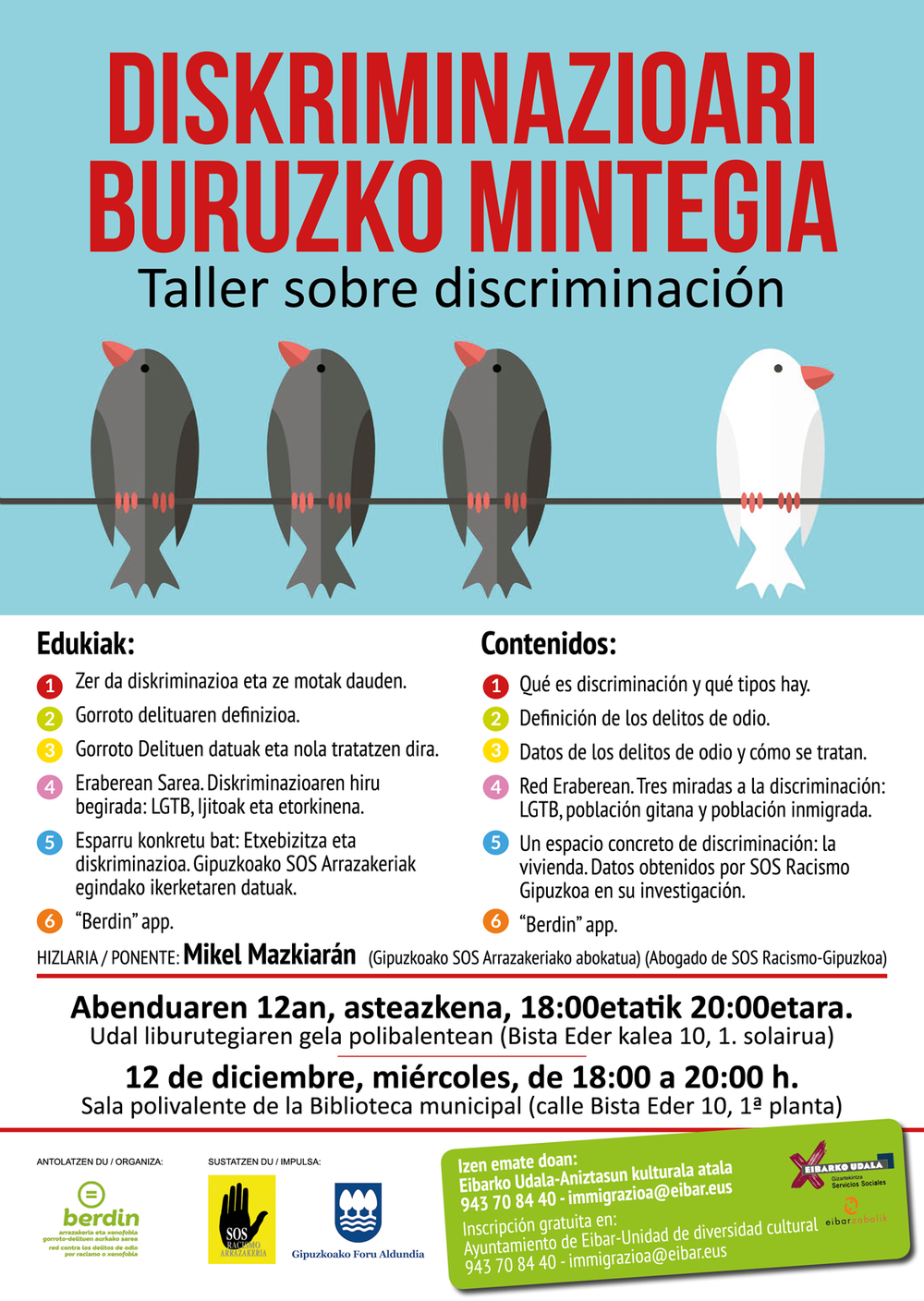Taller sobre discriminación