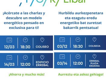 TEK Eibar: charlas informativas los días 12 y 14 de marzo.