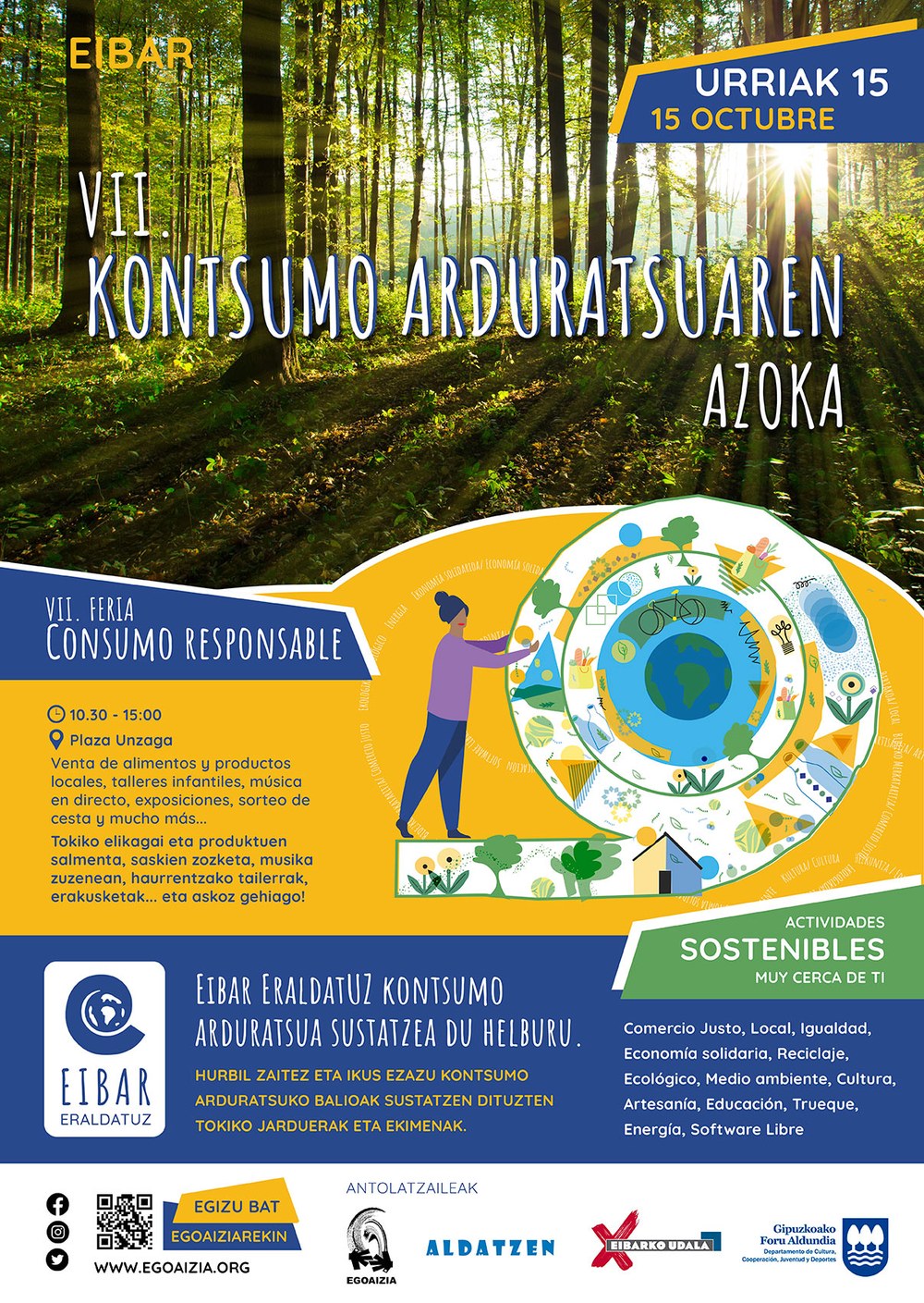 Cartel de la VII Feria de Consumo Responsable de Eibar