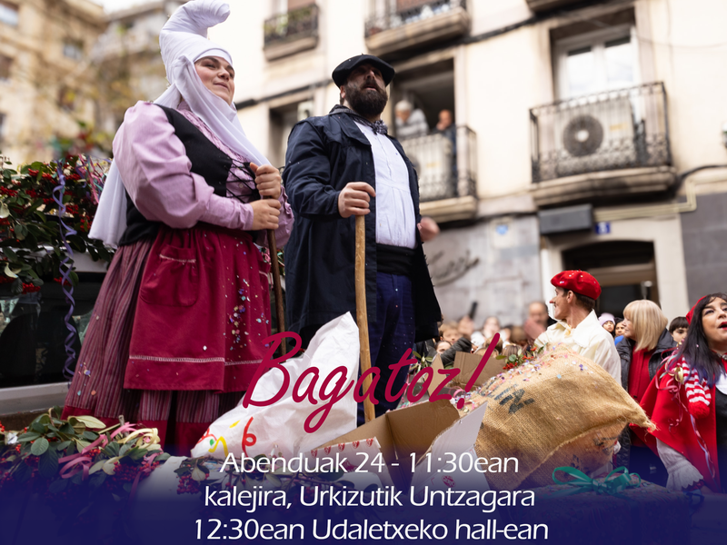 Kalejira de Olentzero y Mari Domingi