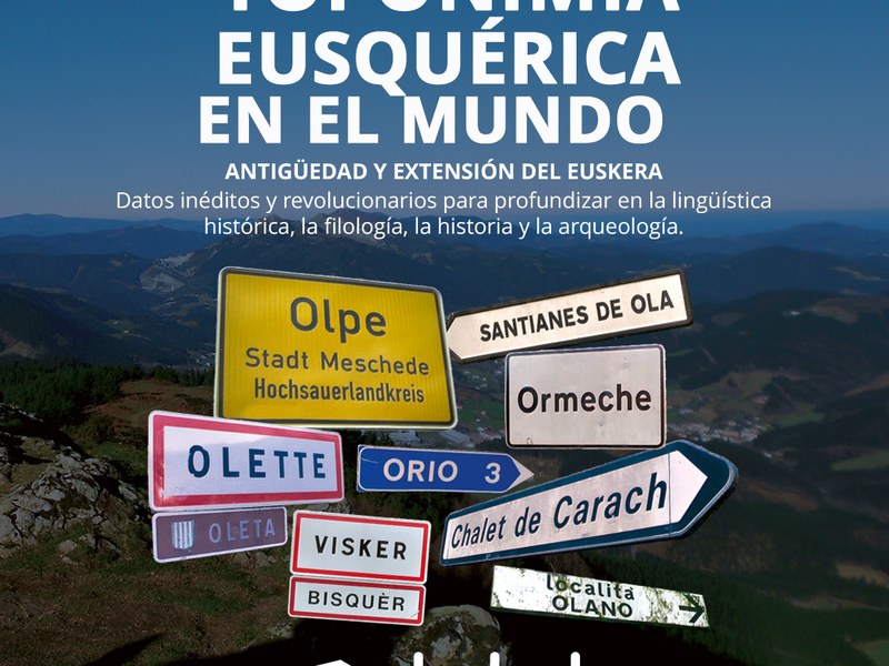 Presentación del libro "Toponimia eusquérica en el mundo" Cubierta del libro
