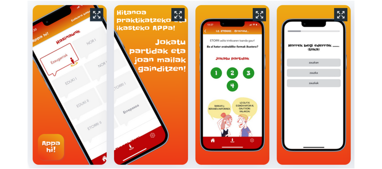 Ya está disponible en la aplicación “Appa Hi!” el apartado para aprender de forma lúdica el hika eibarrés.
