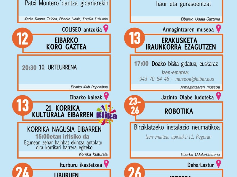 Agenda del euskera. Abril