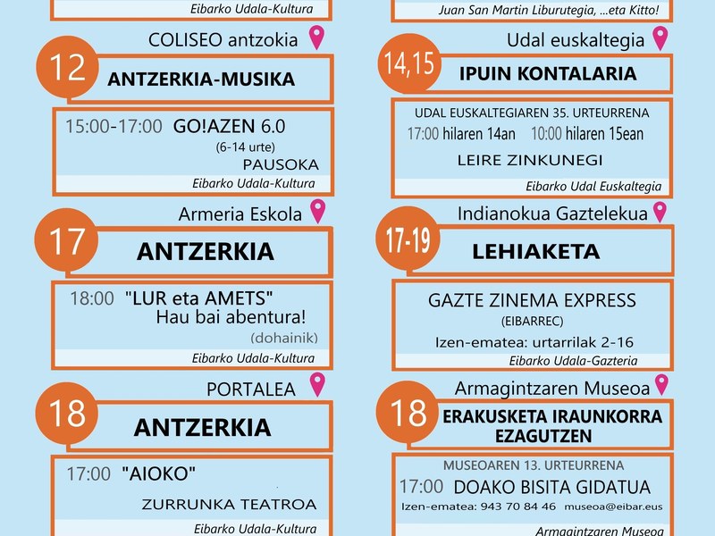 Agenda del euskera. Enero