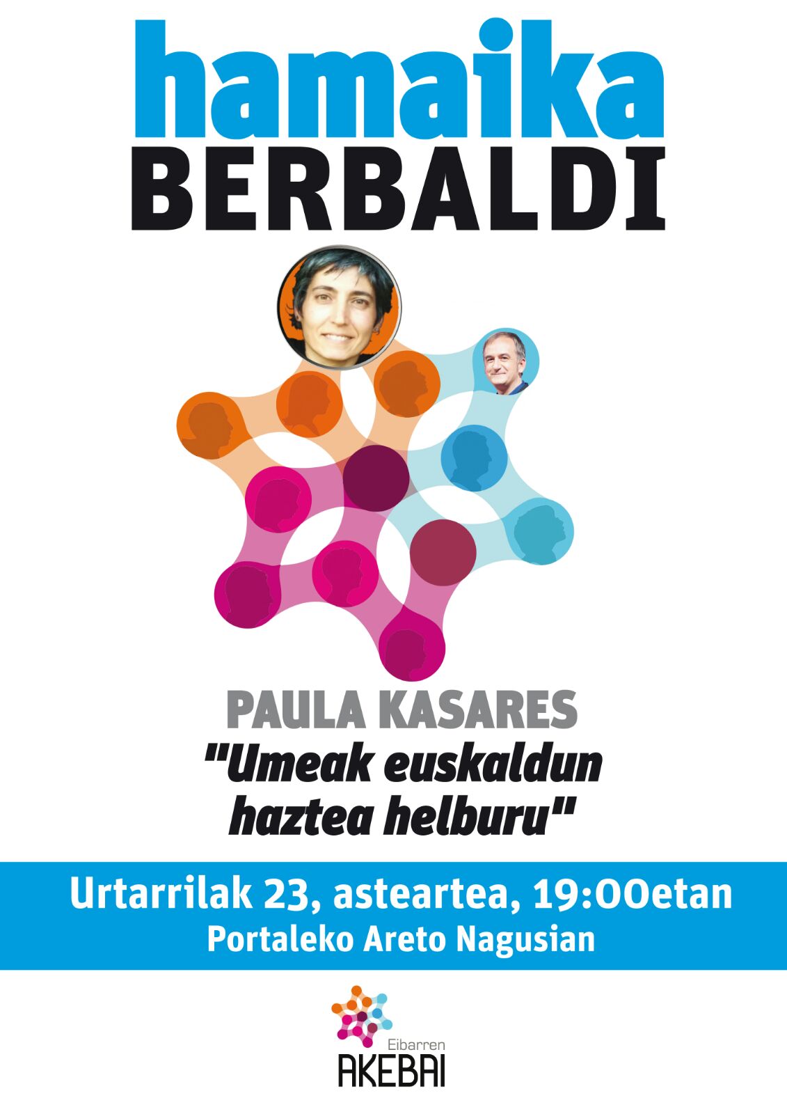 Bajo el título 'Umeak euskaldun haztea helburu', Paula Kasares ofrecerá una conferencia el 23 de enero en Portalea