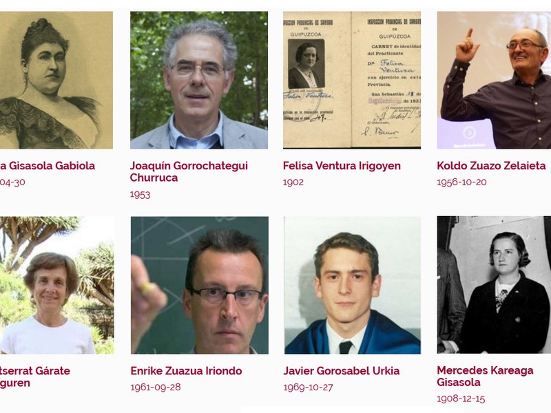 Biografías de eibarreses y eibarresas en la web de Ego Ibarra.