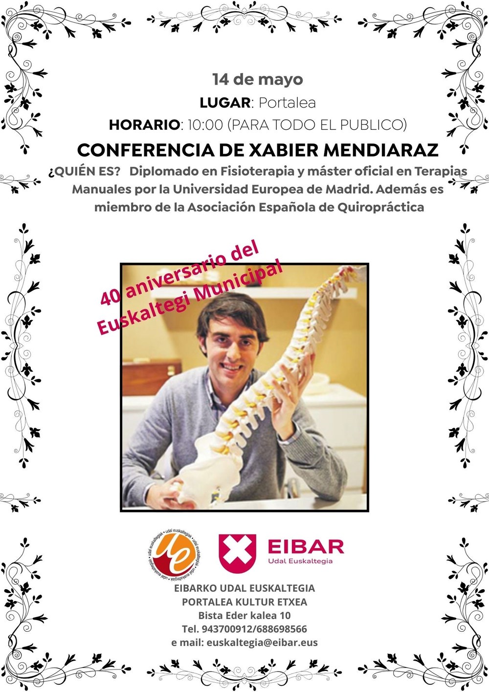 Conferencia de Xabier Mendiaraz Conferencia de Xabier Mendiaraz