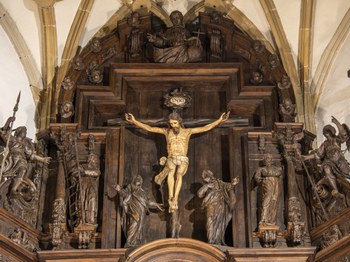 Parte superior del retablo de la iglesia de San Andres