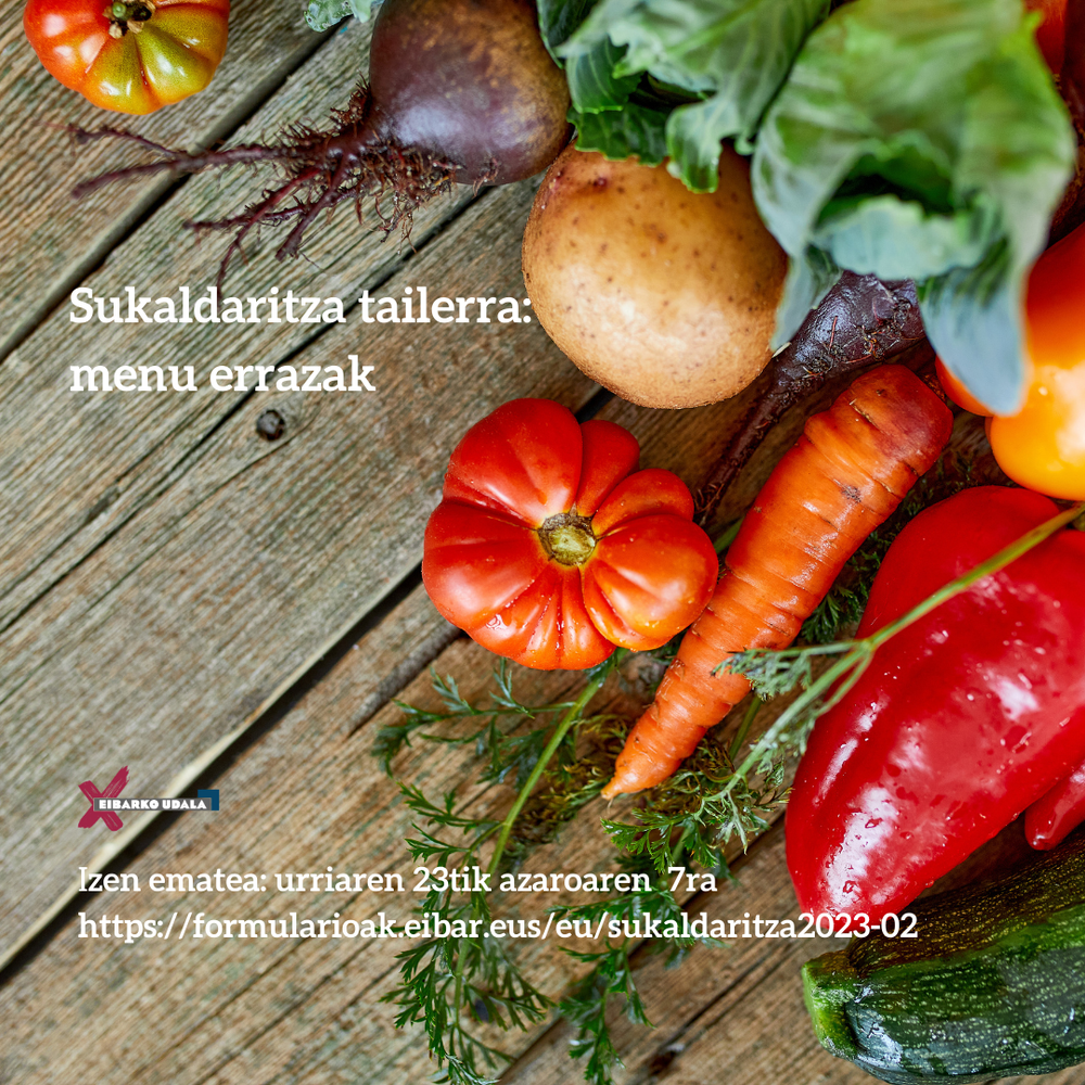 Curso de cocina: menús sencillos Sukaldaritza 2023-02