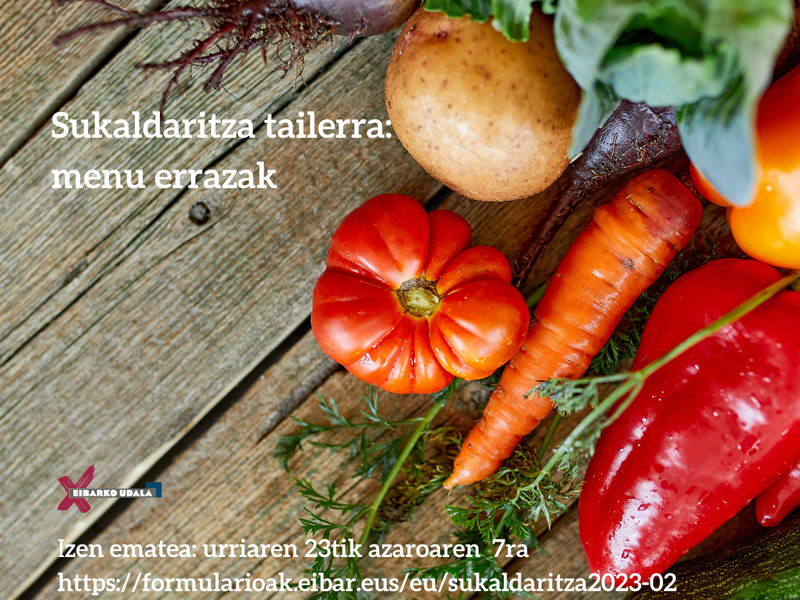 Curso de cocina: menús sencillos Sukaldaritza 2023-02