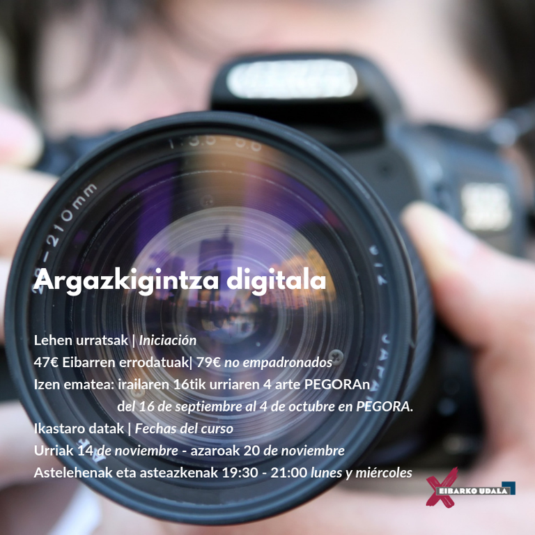 Curso de iniciación a la fotografía digital 2019