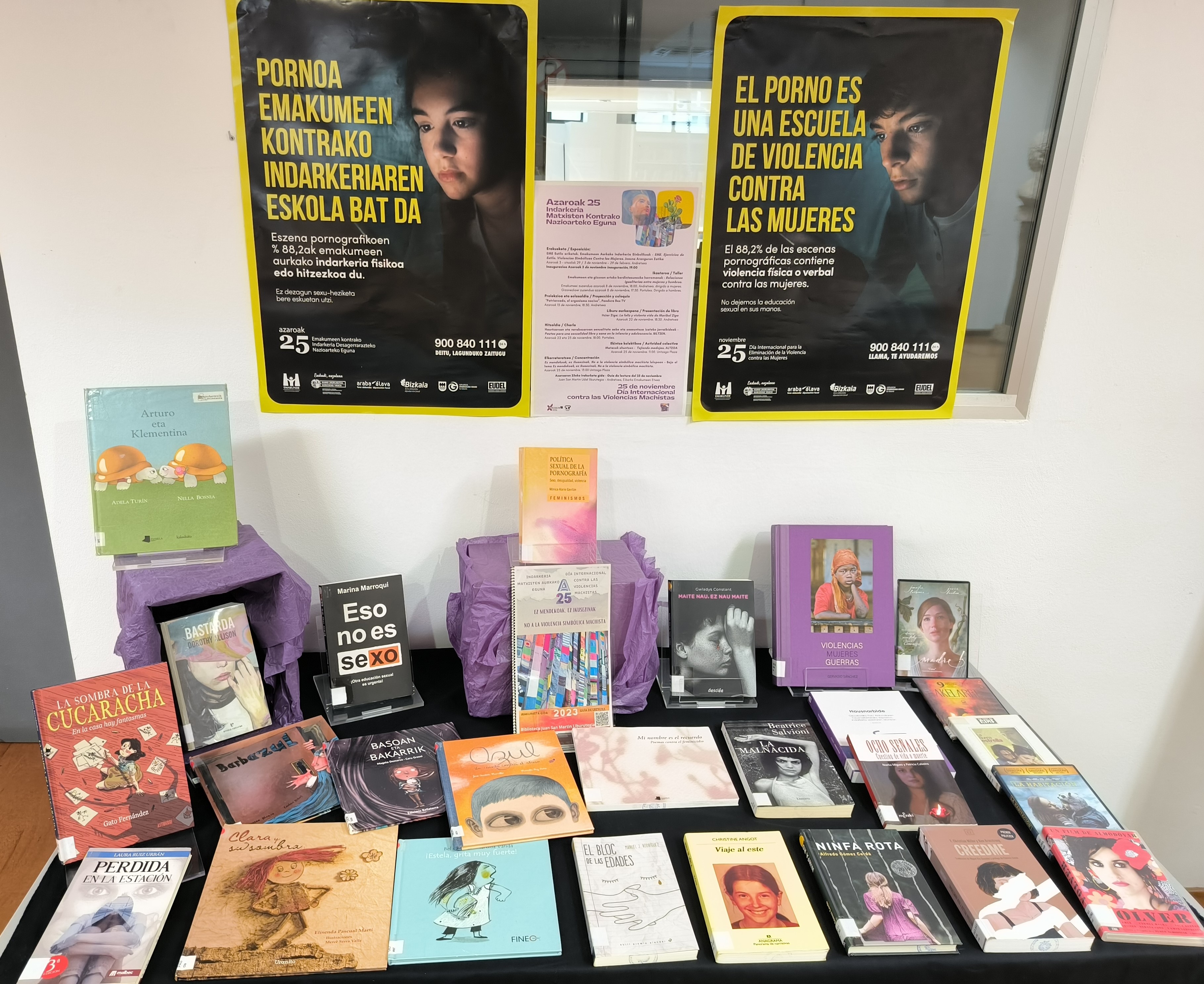 Día Internacional contra las Violencias Machistas: guía de lectura y centro de interés en la Biblioteca Municipal