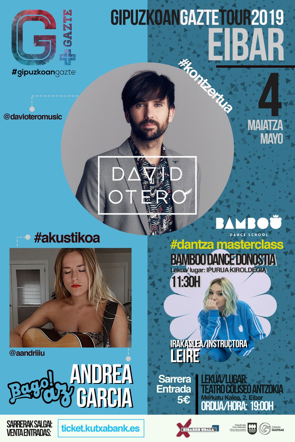 Eibar acogerá el programa Gipuzkoan Gazte Tour el próximo 4 de mayo