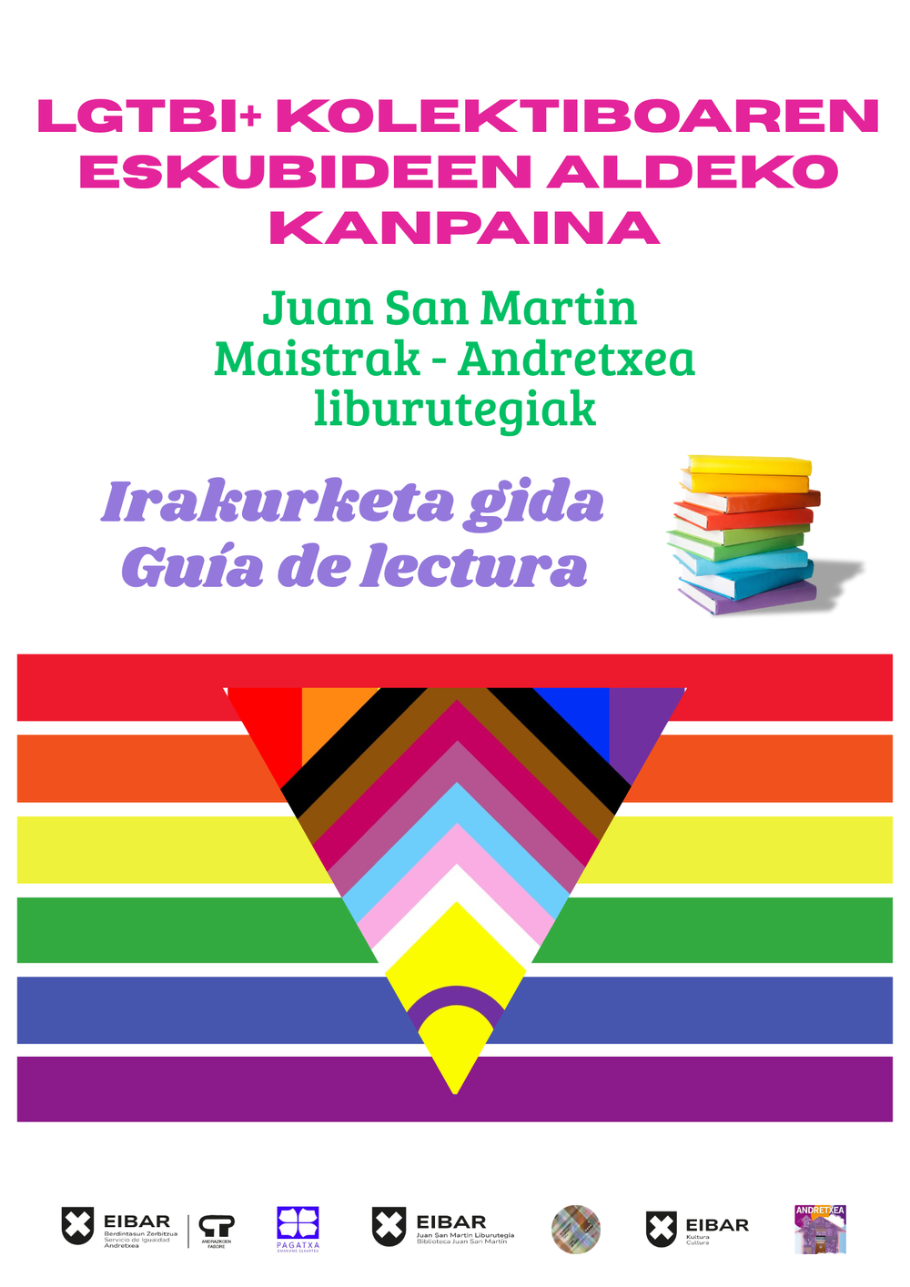 Eibar presenta una guía de lectura colaborativa en apoyo a los derechos LGTBI+ Portada de la guía