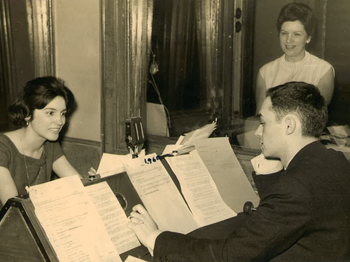 Locutoras de Radio Eibar. 1960.
