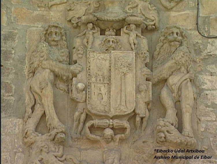 Fotografía del escudo del Palacio Markeskua