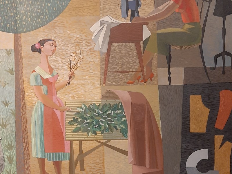 El mural de Alfa, recuperado por el Museo. Alfa cumple su centenario este año.