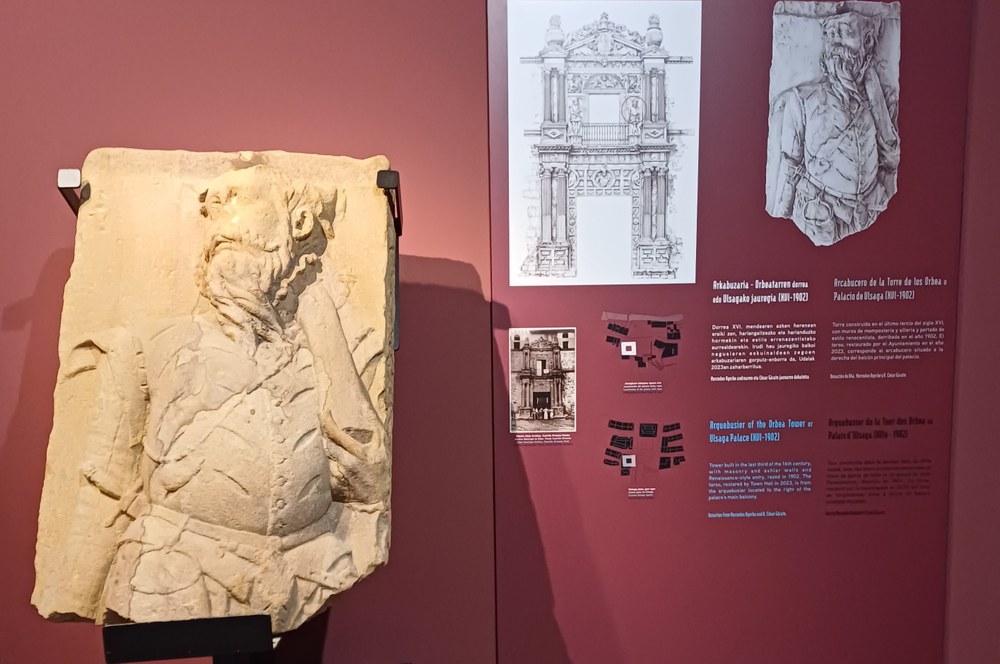 El Museo de Eibar muestra el arcabucero que decoraba el balcón de la fachada principal de la torre de Untzaga El arcabucero en el Museo. Foto: Museo de Eibar.