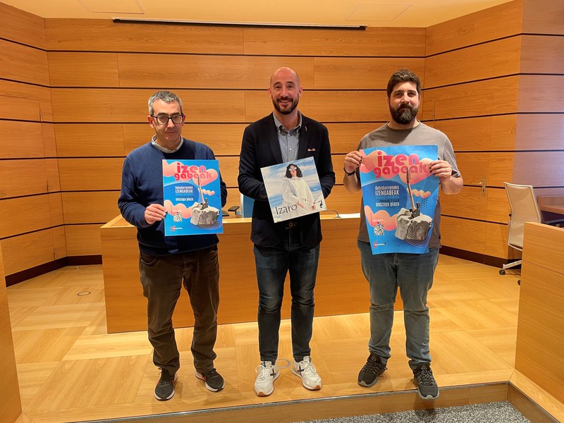 Imagen de la presentación del nuevo concurso musical "Izengabeak".