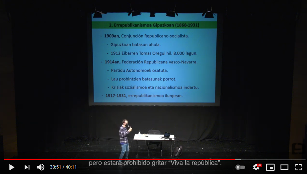 "El republicanismo en Gipuzkoa" y "La mujer y la II. República", las dos conferencias organizadas con motivo del 90 aniversario de la República, en la red. "El republicanismo en Gipuzkoa" y "La mujer y la II. República", las dos conferencias organizadas con motivo del 90 aniversario de la República, en la red.