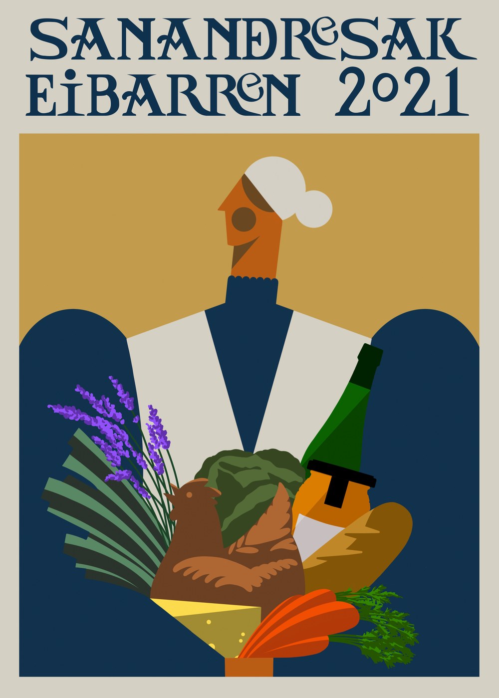 Elegido el cartel anunciador de las fiestas de San Andrés Sanandresak Eibarren 2021