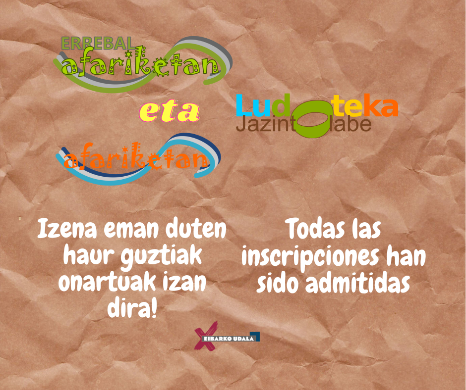 Errebal afariketan, Afariketan y ludoteca Jazinto Olabe Servicios infantiles 2022-2023