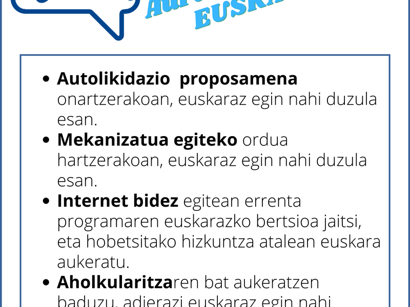 Recomendaciones para comunicarse en euskera con Hacienda