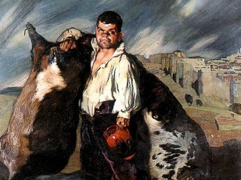 Gregorio el botero. Pintura de Zuloaga que se mostró en la Exposición de 1908. Foto: familia Zuloaga.