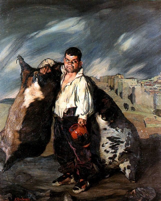 "Ignacio Zuloaga y las Exposiciones de Artes e Industrias de Eibar" en el 150 aniversario del nacimiento de Zuloaga (1870-2020) Gregorio el botero. Pintura de Zuloaga que se mostró en la Exposición de 1908. Foto: familia Zuloaga.